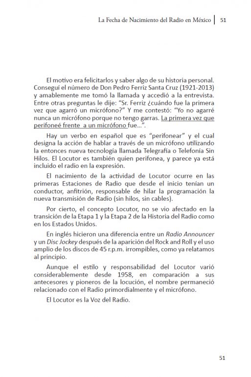 "una pequeña y silenciosa historia del locutor" del libro: Nominales X la Fecha de Nacimiento del Radio en México.